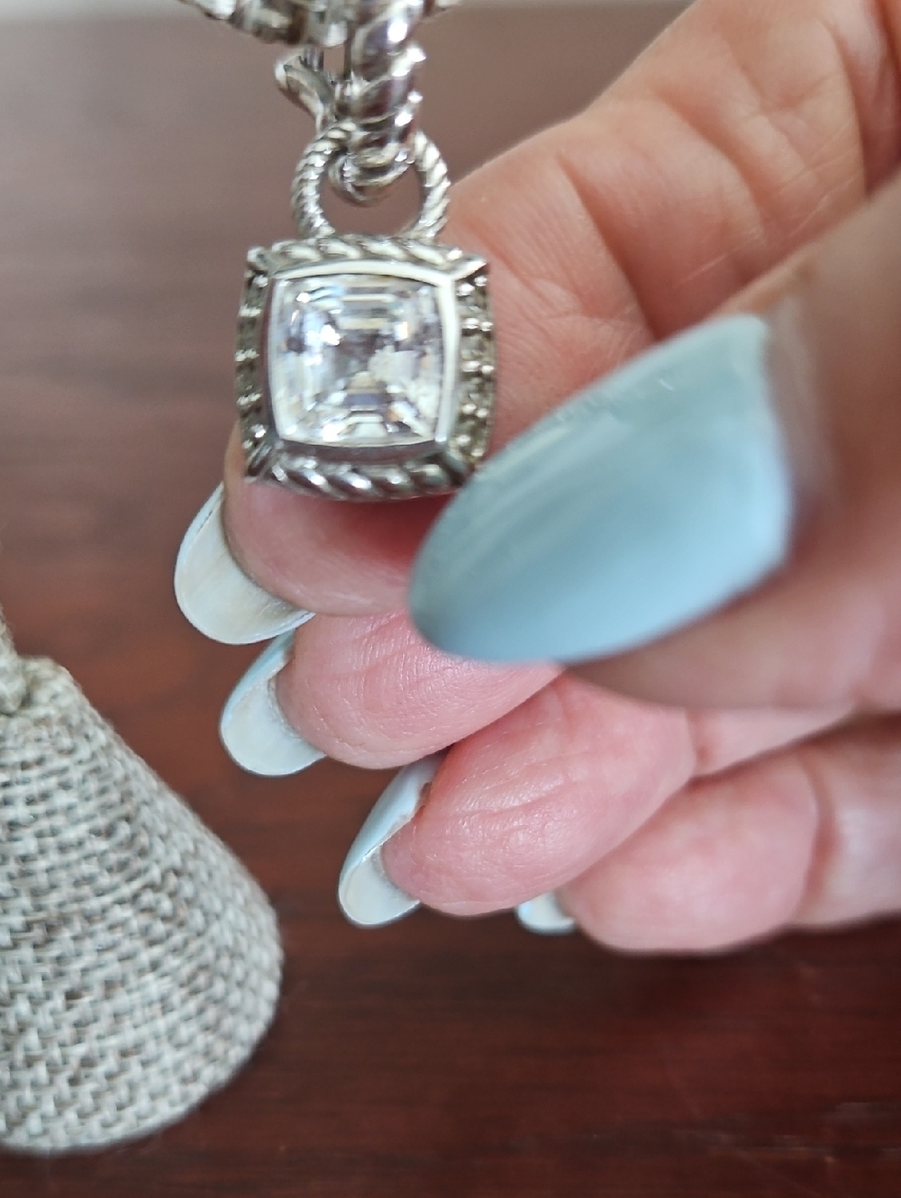 Judith Ripka Drop Diamonique Earrings. - Picture 2 of 5